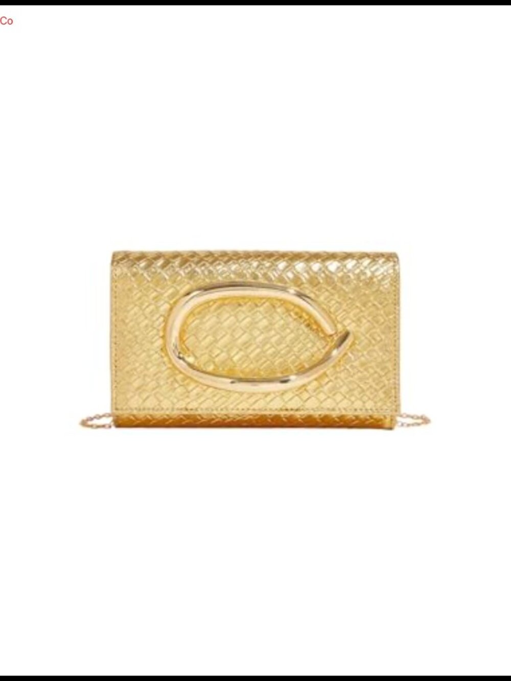 PU Leather Evening Clutch Purse with Chain Metal Decoration Trendy Shoulder Bag
